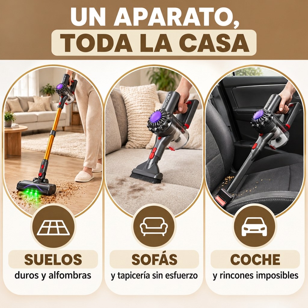Un aparato para suelos, sofás y coche