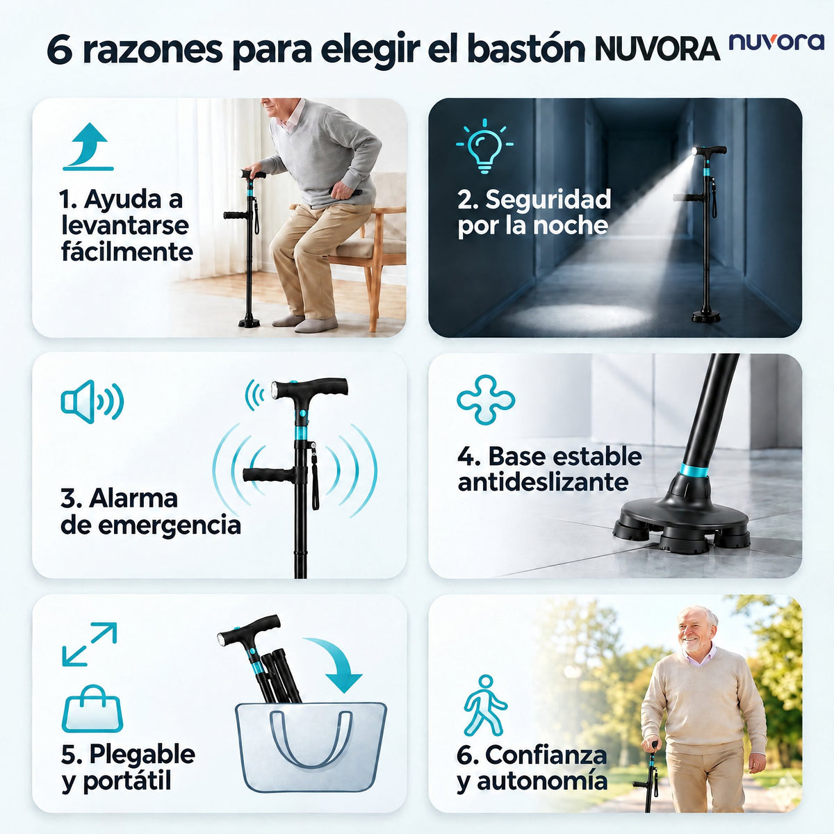 6 razones para elegir el bastón NUVORA